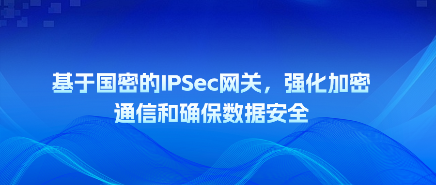 基于国密的IPSec网关，强化加密通信和确保数据安全