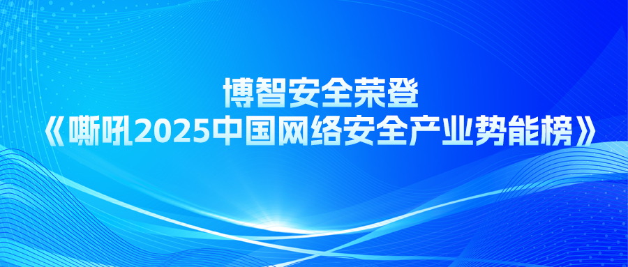 博智安全荣登《嘶吼2025中国网络安全产业势能榜》
